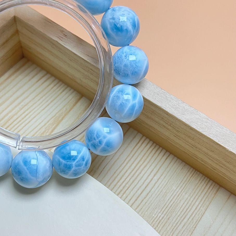 最高級!!!天然石☆【ドミニカ共和国産の150Aラリマー】☆ ブレスレット