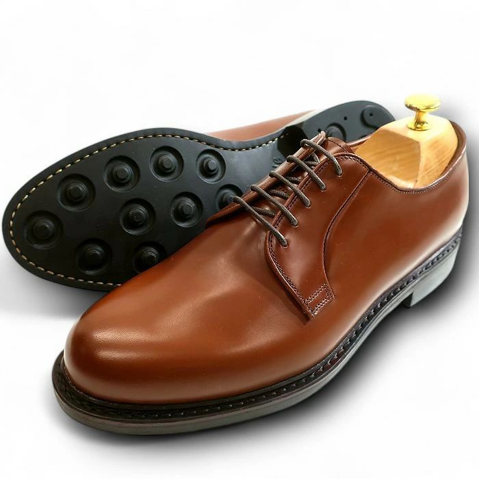 Jalan Sriwijaya ジャランスリワヤ ハンドソーンウェルテッド製法 本革 DAINITE SOLE COGNAC HIGH SHINE 5アイレット レザー ビジネスシューズ 革靴 98348 定価4.1万 ブラウン 056 50704 k 04