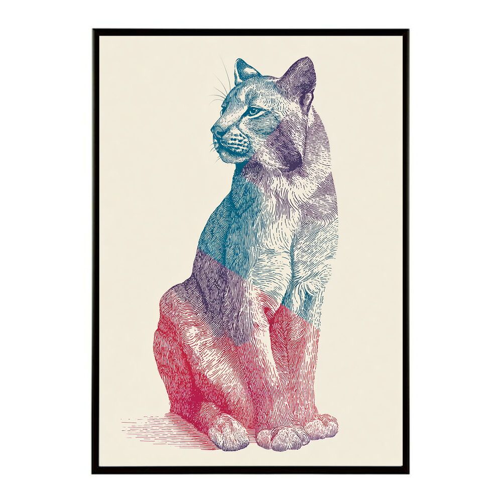 アート絵画 動物 カラフル ライオン アート A0サイズ 約84x119cm lm