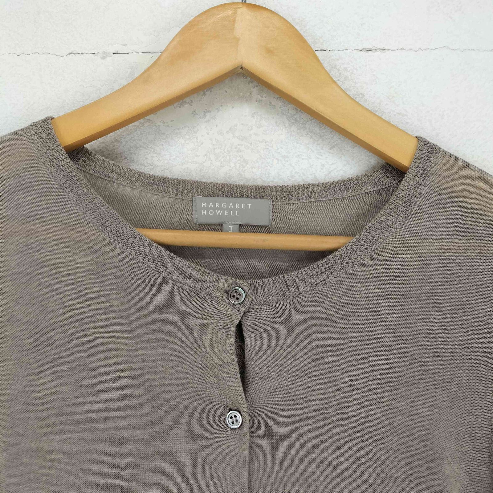 マーガレットハウエル MARGARET HOWELL コットンウールカーディガン