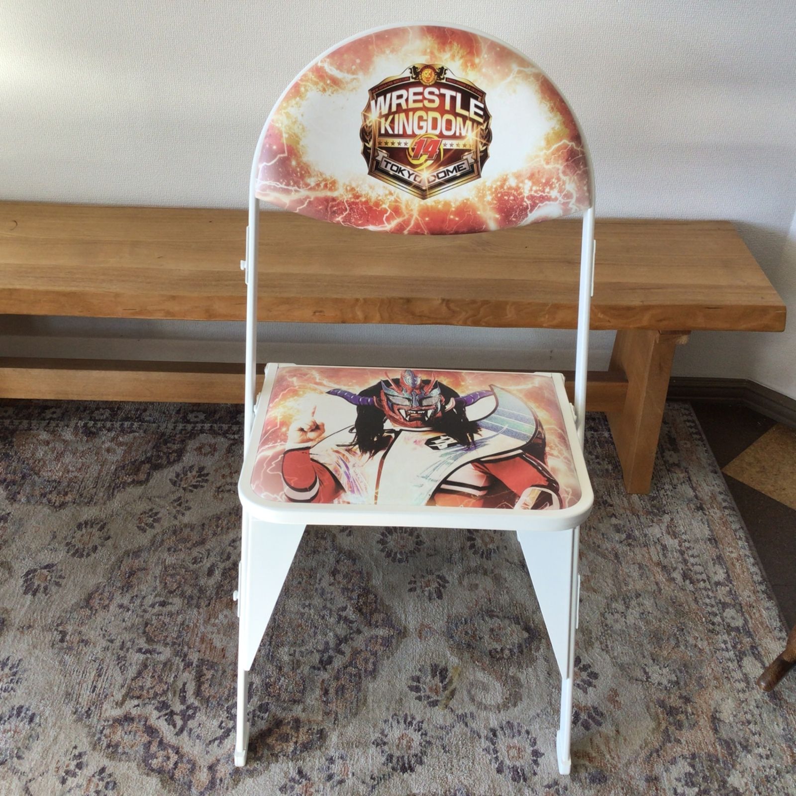 12234 新日本プロレス 獣神サンダー ライガー 東京ドーム パイプ椅子 WK 14 WRESTLE KINGDOM レッスルキングダム