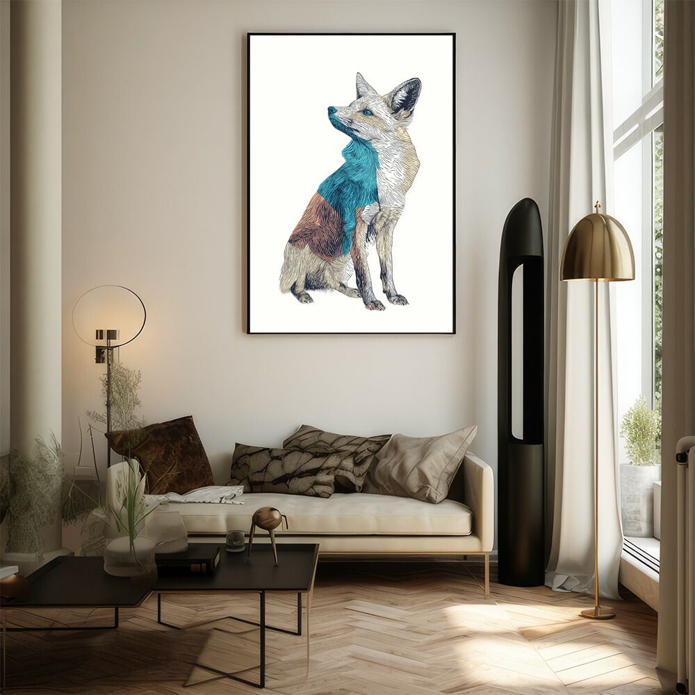 トラの絵 B2サイズ（約51x73cm）】【lm-poster-4992】【フレーム付き】アート