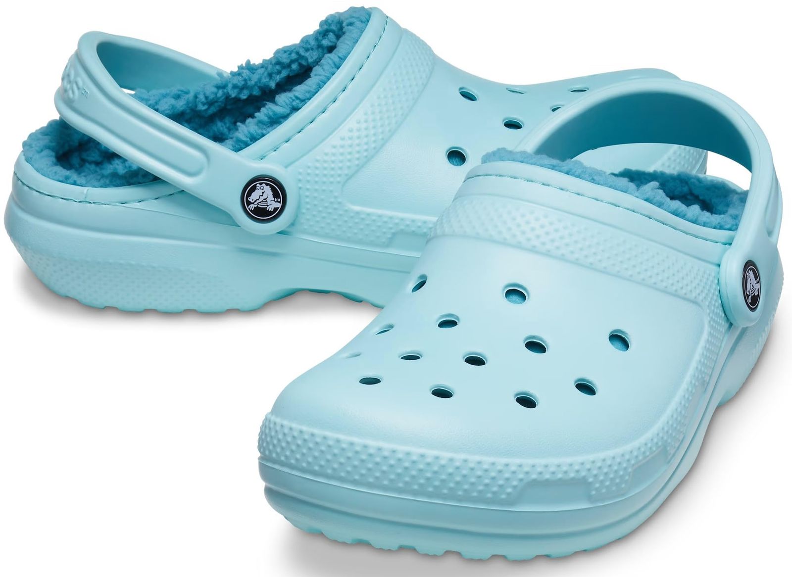 Crocs クロックス メンズ レディース クラシック ラインド クロッグ 暖かくてふわふわのスリッパ 純水 9 Women 7 Men ピュアウォーター 25.0 cm