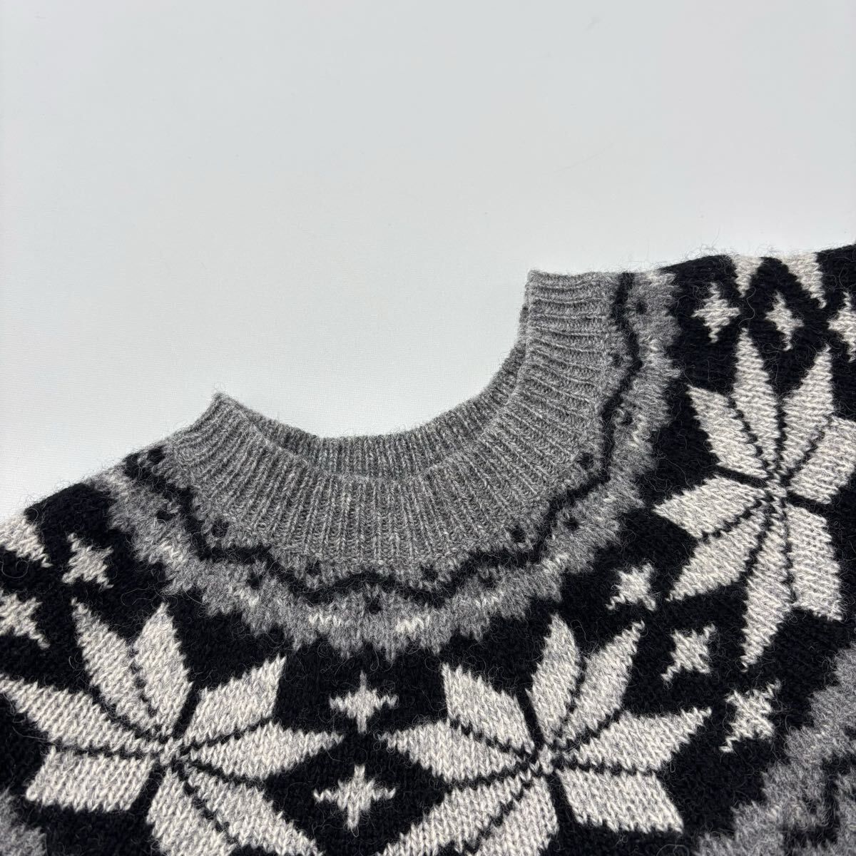 90s GOODENOUGH ノルディック柄ニット ネイビー Lサイズ GOODENOUGH グッドイナフ 90s ウール ノルディック柄ニット L