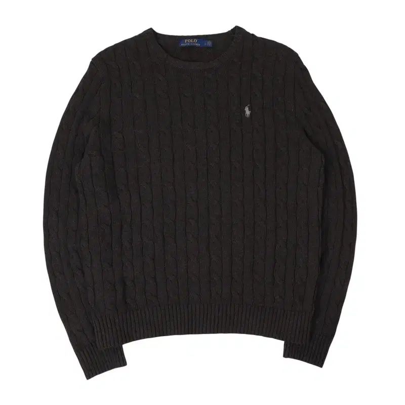 ポロラルフローレン チャコール ケーブルニット