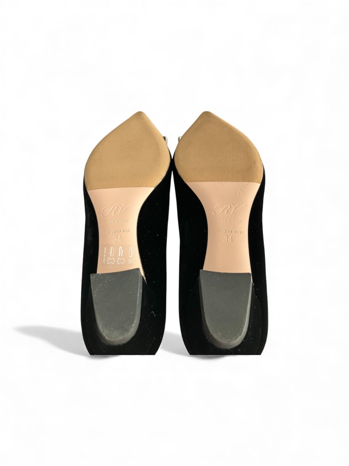 ベルベット ビジューパンプス