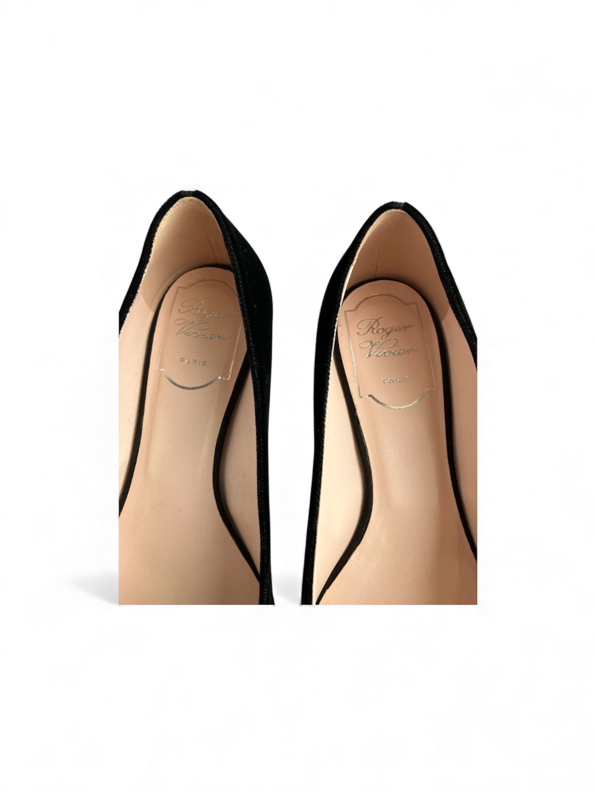 ROGER VIVIER/ロジェヴィヴィエ ベルベット ビジューパンプス size34