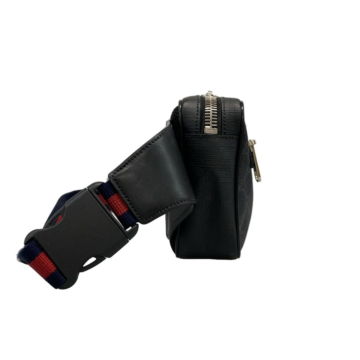 GUCCI グッチ ウエストポーチ ソフトGGスプリームベルトバッグ 474293 黒×ライトグレー レザー