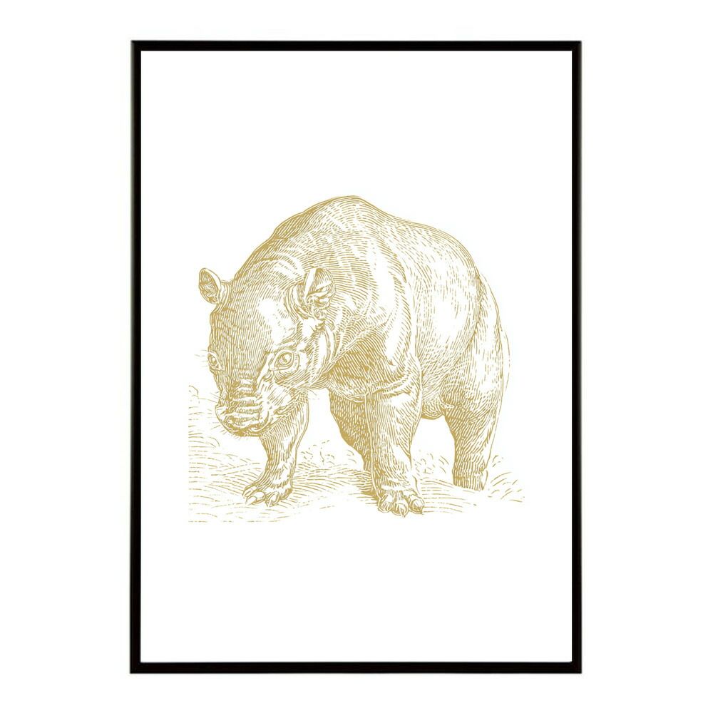 【A1サイズ（約59x84cm）】【lm-poster-4991】【フレーム付き】アートポスター 動物 カラフル ペイントアート 光沢 水彩画風 モダン 壁掛け アニマルアート 鹿 狐 狼 猫 虎 兎 シリーズ 絵画風 イラスト