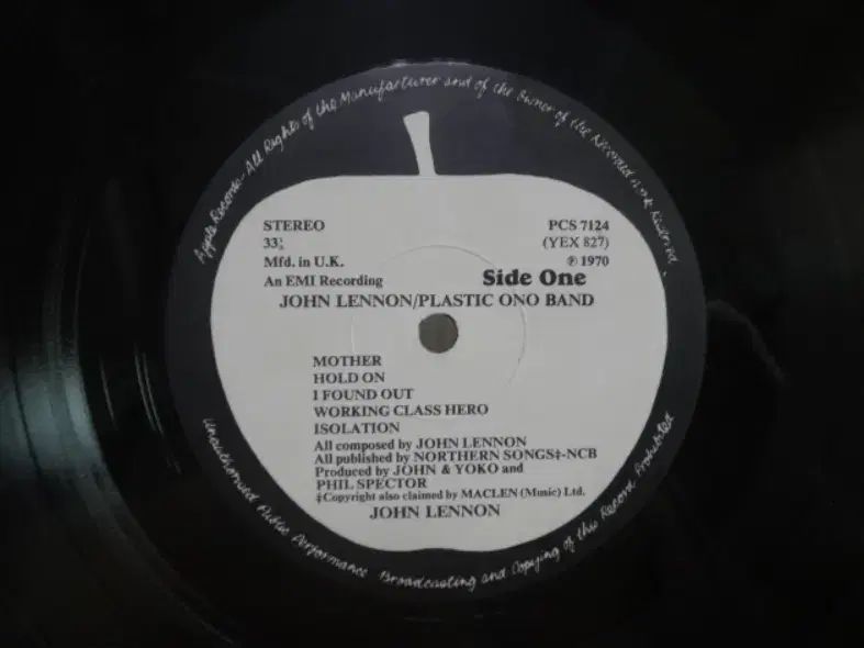 UK LP John Lennon ゾーン レノン ー 1970 年 イギリス 早い