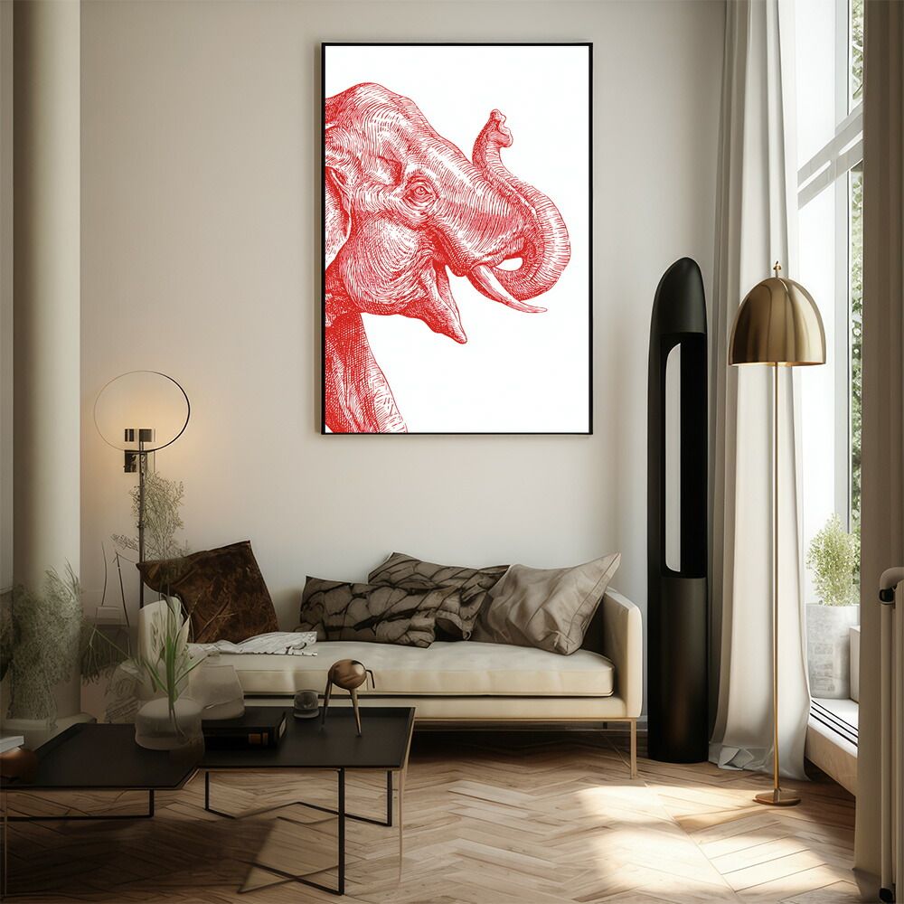 【A0サイズ（約84x119cm）】【lm-poster-5024】【フレーム付き】アートポスター 動物 カラフル ペイントアート 光沢 水彩画風 モダン 壁掛け アニマルアート 鹿 狐 狼 猫 虎 兎 シリーズ 絵画風 イ