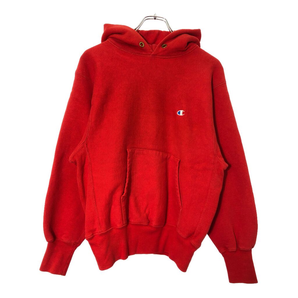 90年代 Champion チャンピオン REVERSE WEAVE リバースウィーブ スウェットパーカー レッド メンズ M 古着 V 9060