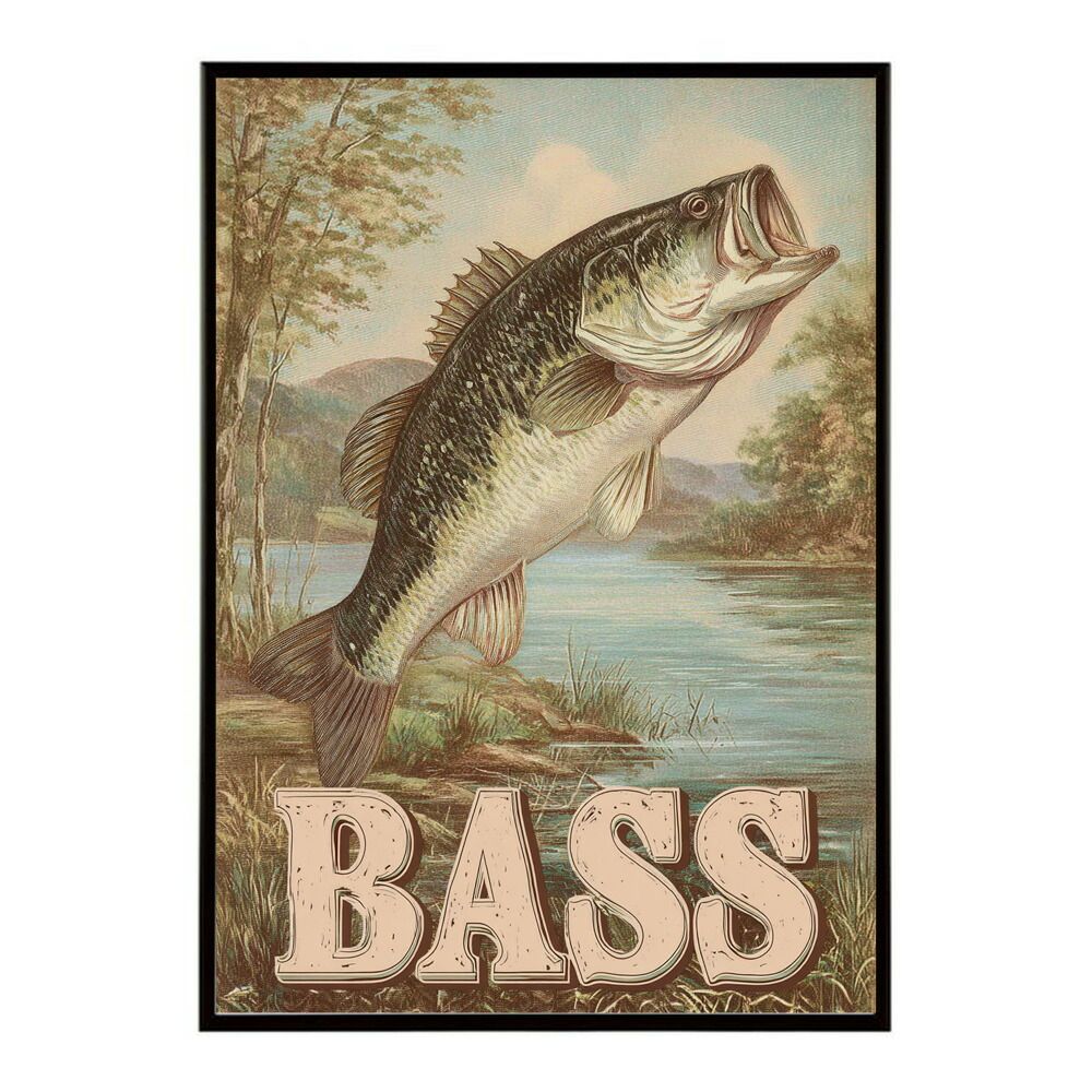 A1サイズ（約59x84cm）】【lm-poster-5036】【フレーム付き】BASS