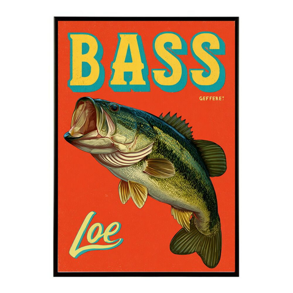 A1サイズ（約59x84cm）】【lm-poster-5038】【フレーム付き】BASS