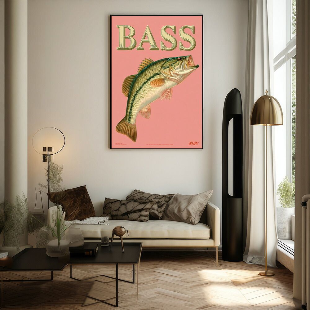 A1サイズ（約59x84cm）】【lm-poster-5039】【フレーム付き】BASS
