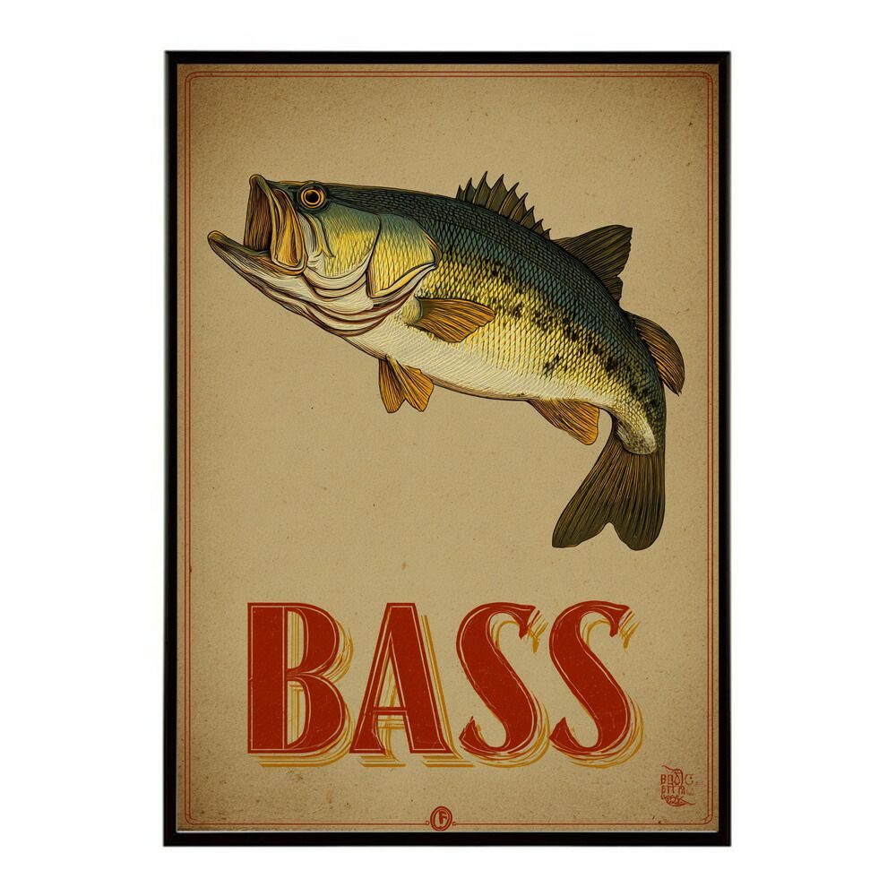 B1サイズ（約73x103cm）】【lm-poster-5049】【フレーム付き】BASS