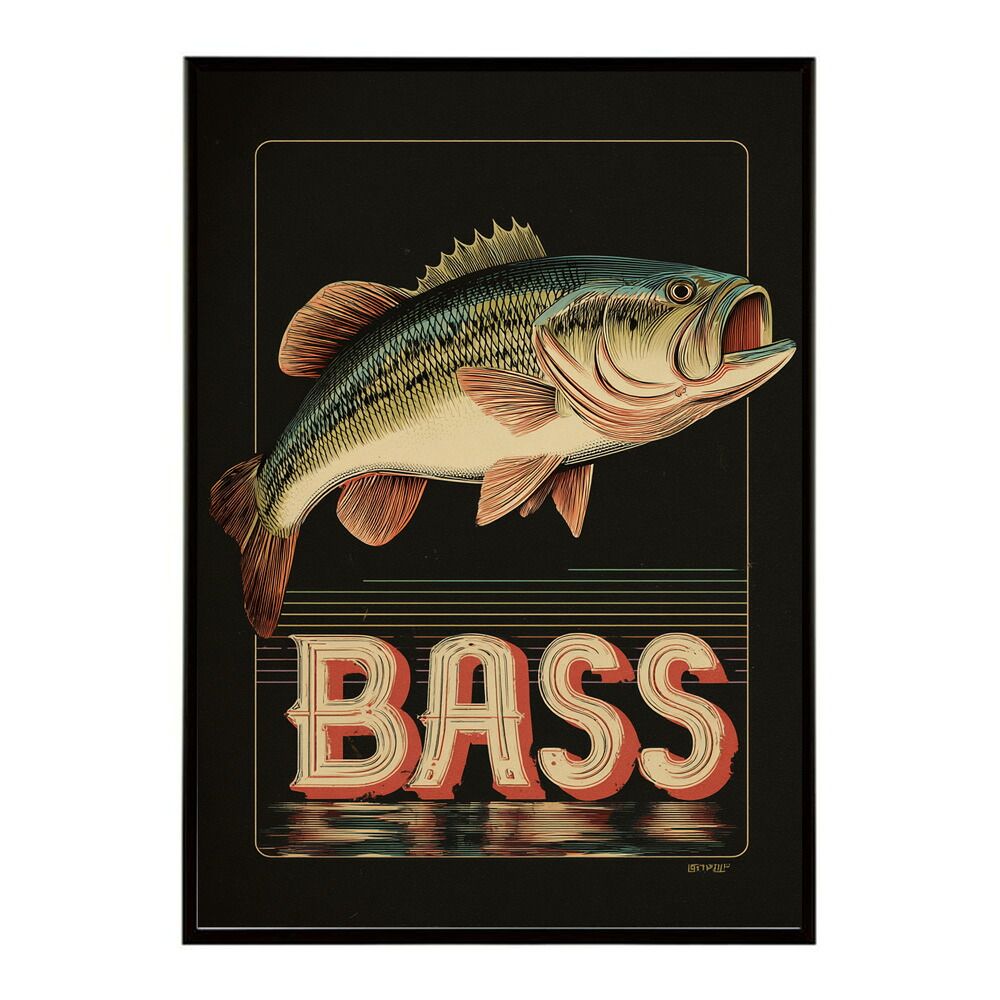 B2サイズ（約51x73cm）】【lm-poster-5085】【フレーム付き】BASS