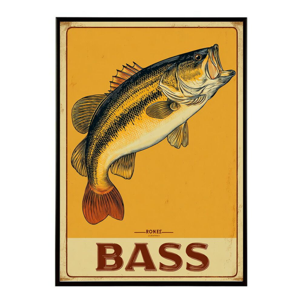 A1サイズ（約59x84cm）】【lm-poster-5086】【フレーム付き】BASS