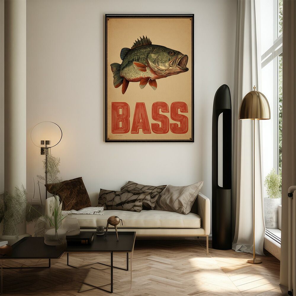 A3サイズ（約30×42cm）】【lm-poster-5065】【フレーム付き】BASS