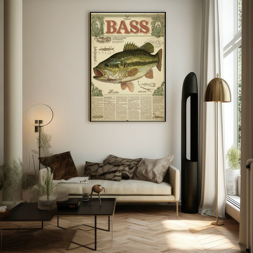 B1サイズ（約73x103cm）】【lm-poster-5068】【フレーム付き】BASS