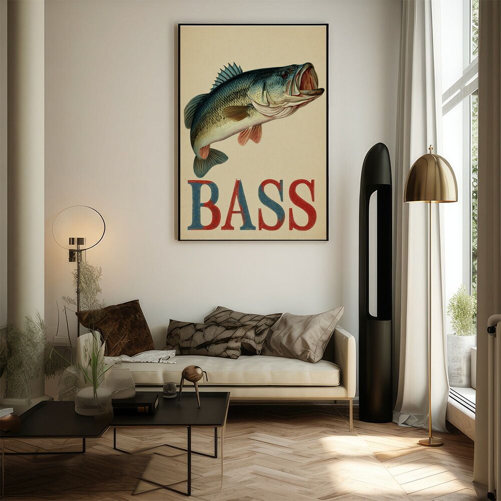 B2サイズ（約51x73cm）】【lm-poster-5073】【フレーム付き】BASS