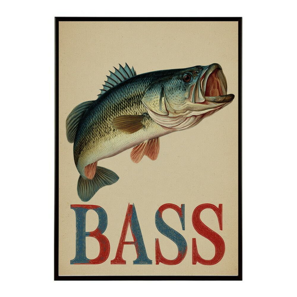 B2サイズ（約51x73cm）】【lm-poster-5070】【フレーム付き】BASS