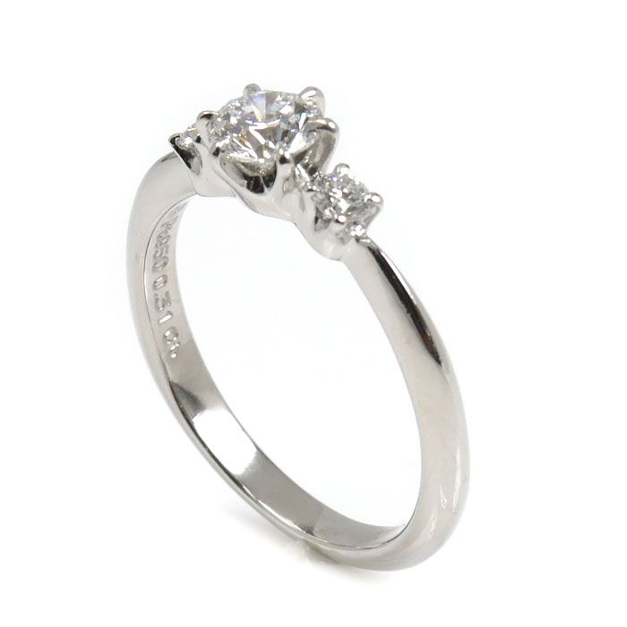 ミキモト Pt 950プラチナ ダイヤ リング 指輪 DGR-01052 ダイヤモンド0.31 ct 0.08 6号 3.0 g レディース