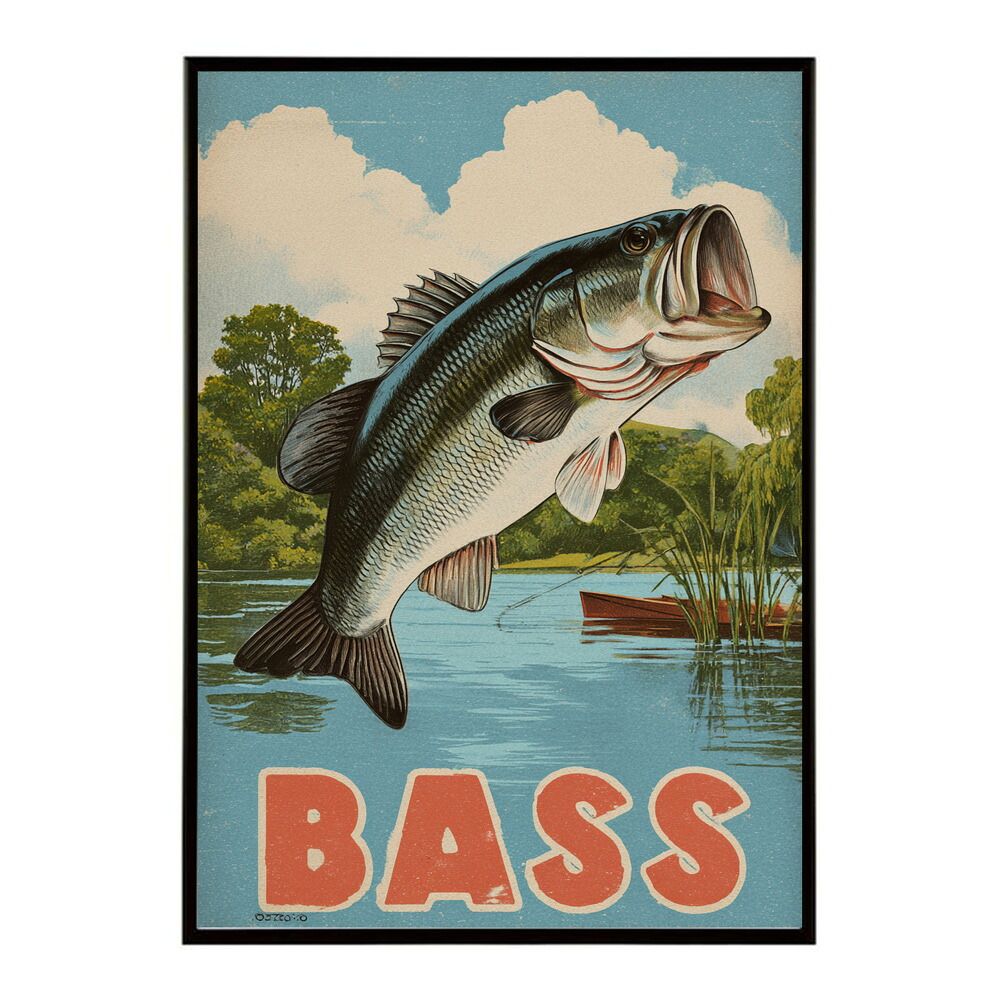 B2サイズ（約51x73cm）】【lm-poster-5073】【フレーム付き】BASS
