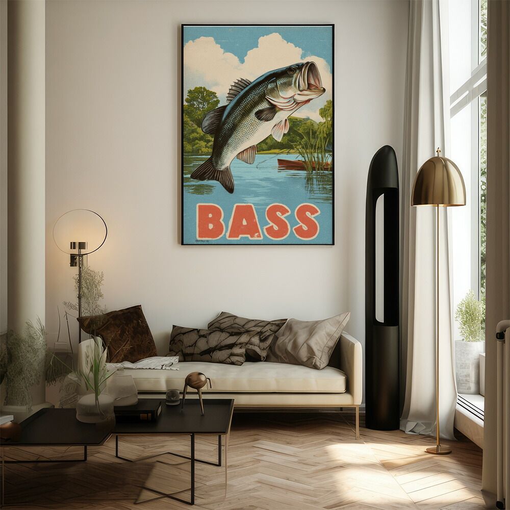 B2サイズ（約51x73cm）】【lm-poster-5073】【フレーム付き】BASS