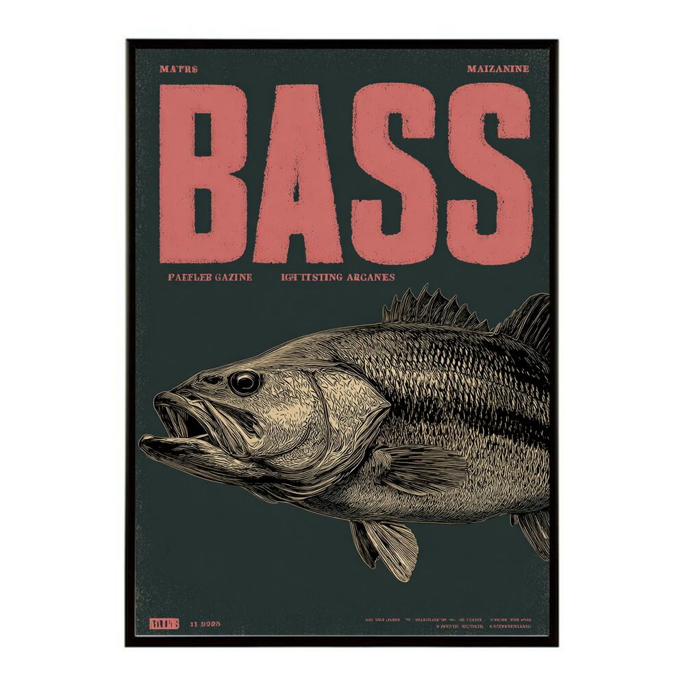 A1サイズ（約59x84cm）】【lm-poster-5086】【フレーム付き】BASS