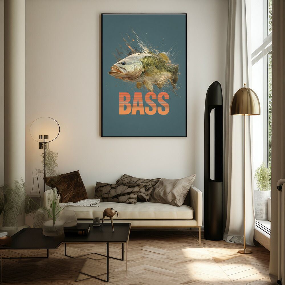 A3サイズ（約30×42cm）】【lm-poster-5083】【フレーム付き】BASS
