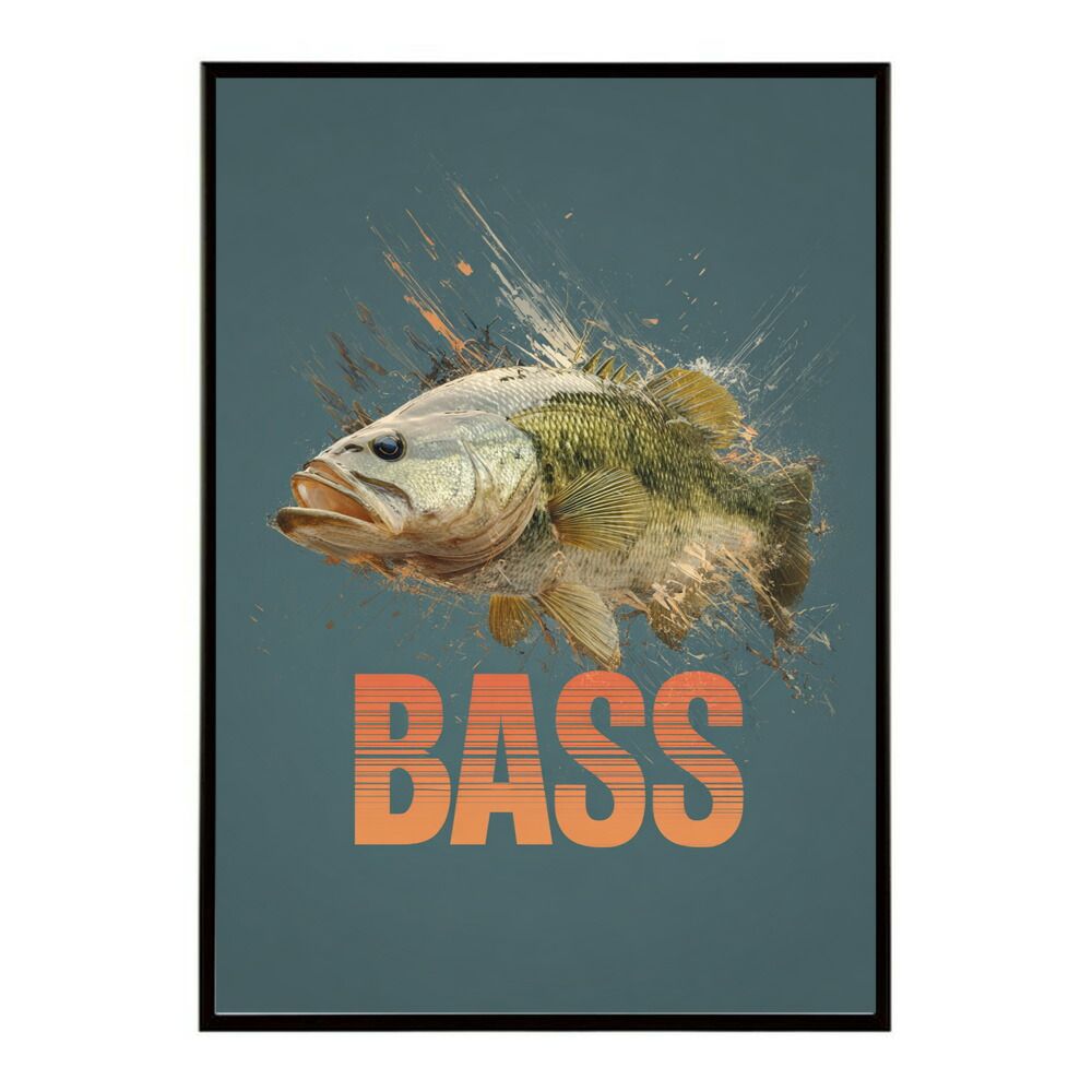 A3サイズ（約30×42cm）】【lm-poster-5083】【フレーム付き】BASS