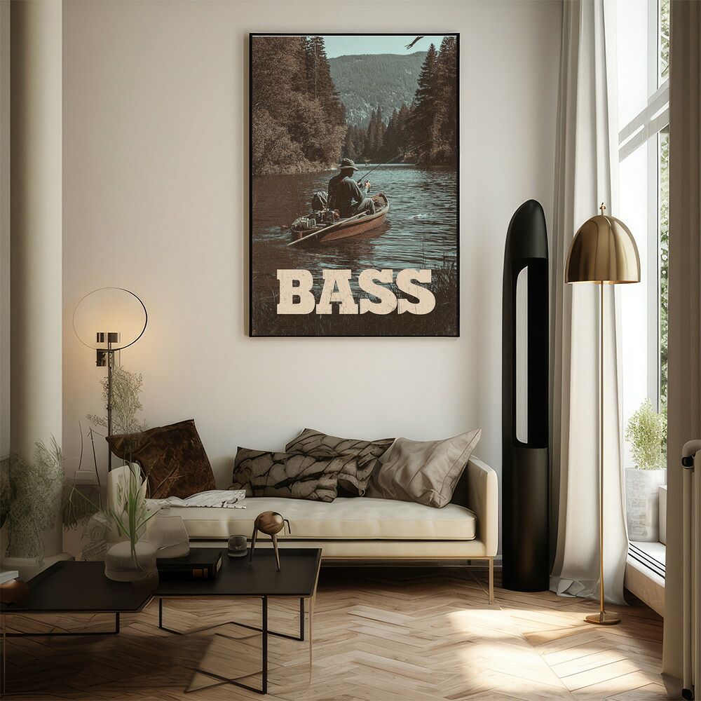 B2サイズ（約51x73cm）】【lm-poster-5085】【フレーム付き】BASS