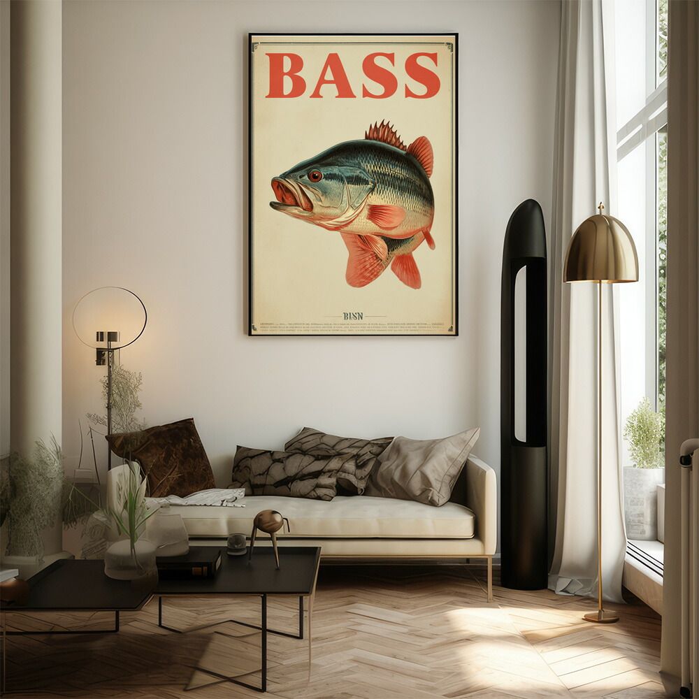 A1サイズ（約59x84cm）】【lm-poster-5086】【フレーム付き】BASS