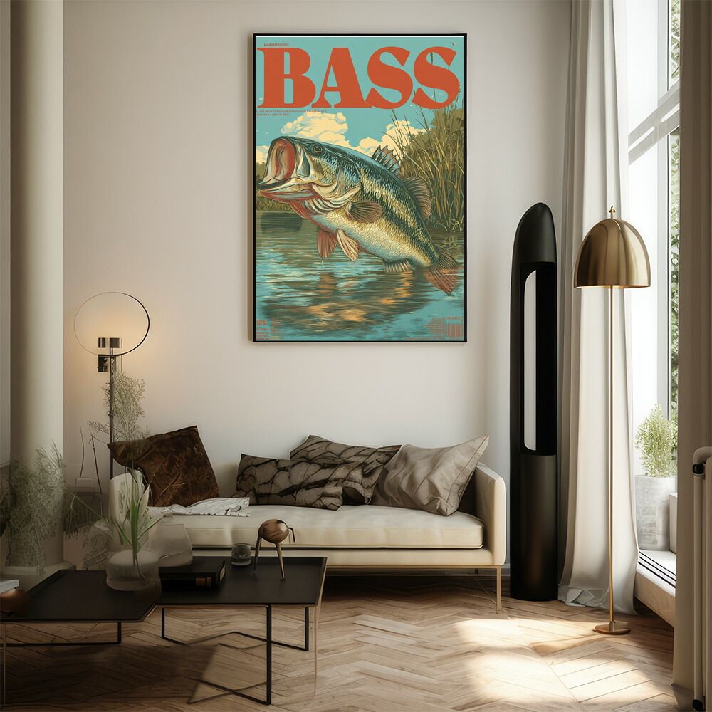 A1サイズ（約59x84cm）】【lm-poster-5090】【フレーム付き】BASS