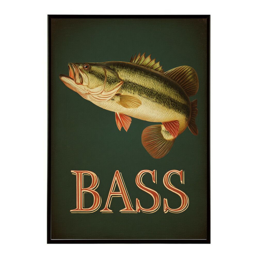 B2サイズ（約51x73cm）】【lm-poster-5081】【フレーム付き】BASS