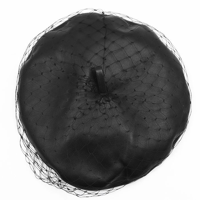 ディオール レディース Dior チュール レザー ベレー帽 ハット ブラック ディオール レディース Dior チュール レザー ベレー帽 ハット