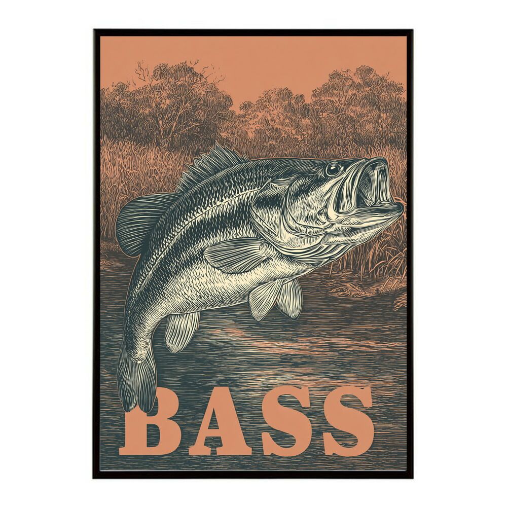 B2サイズ（約51x73cm）】【lm-poster-5103】【フレーム付き】BASS
