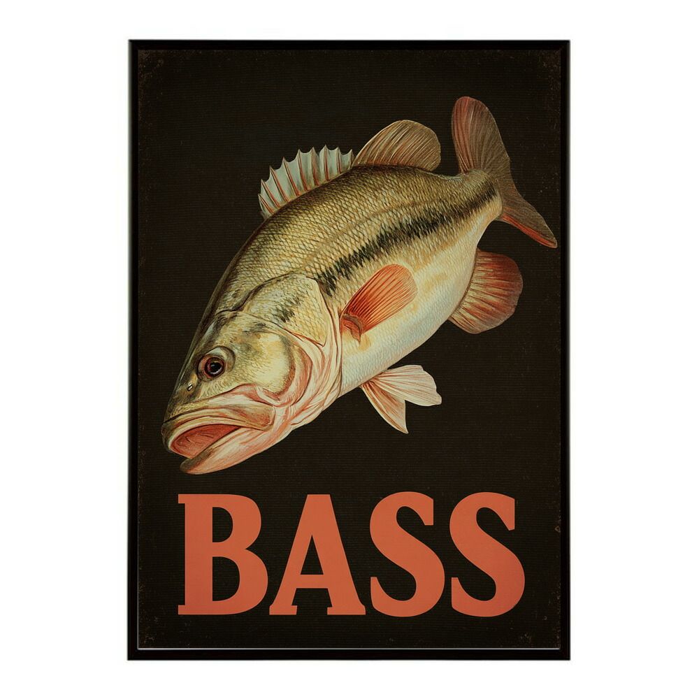 B2サイズ（約51x73cm）】【lm-poster-5105】【フレーム付き】BASS