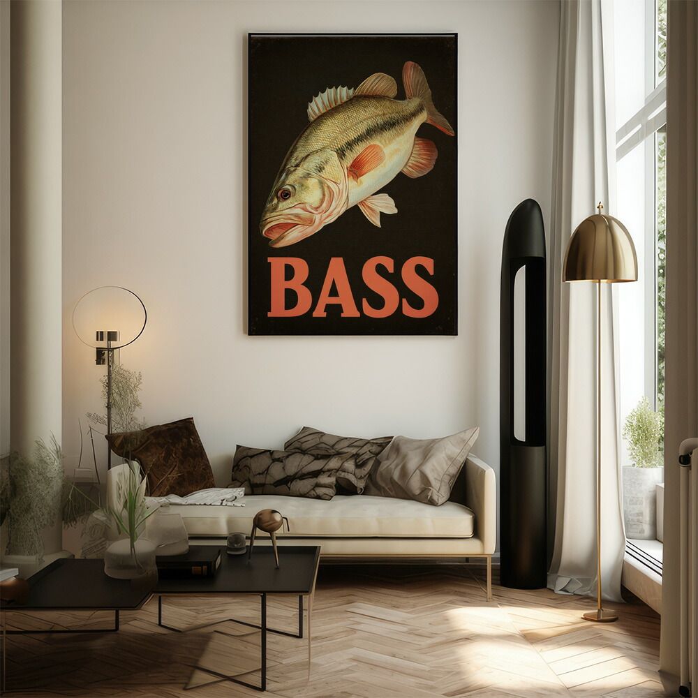 B2サイズ（約51x73cm）】【lm-poster-5105】【フレーム付き】BASS