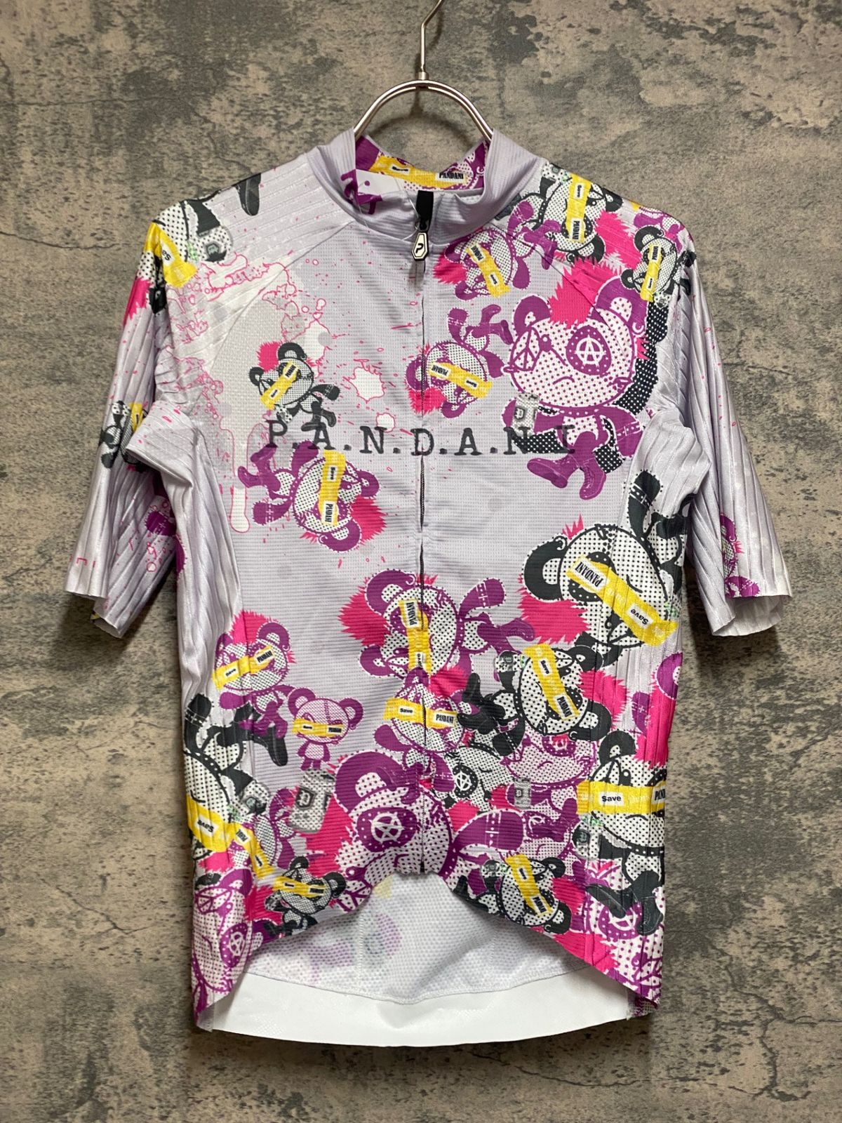 JR213 パンダーニ pandani 半袖サイクルジャージ 紫 S エアロジャージ