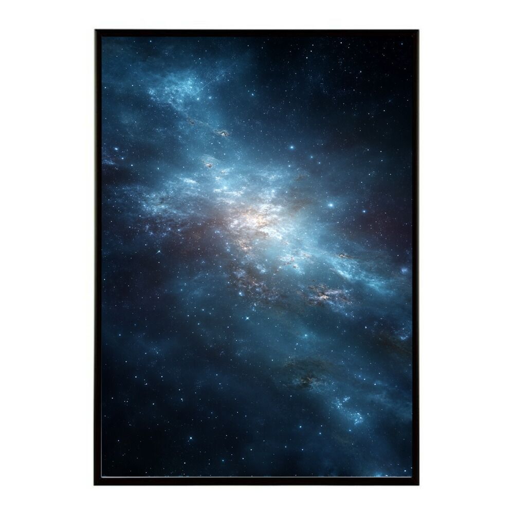 【A2サイズ（約42x59cm）】【lm-poster-514】【フレーム付き】宇宙 ポスター 銀河 惑星 星 星空 アートプリント 北欧風 壁掛け モダン リビング 玄関 寝室 子供部屋