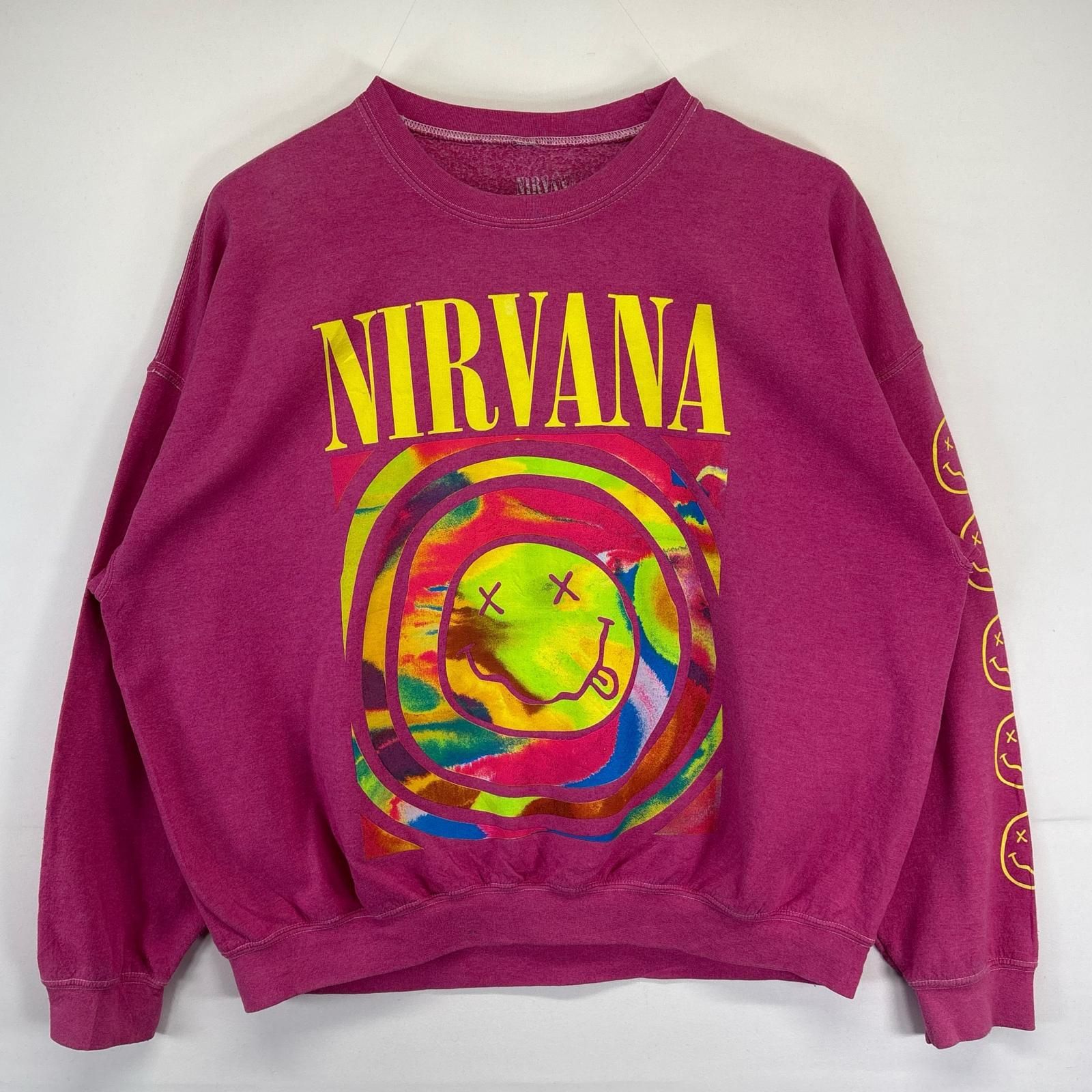 古着 ニルヴァーナ NIRVANA スウェット 大きいサイズ バンド 袖