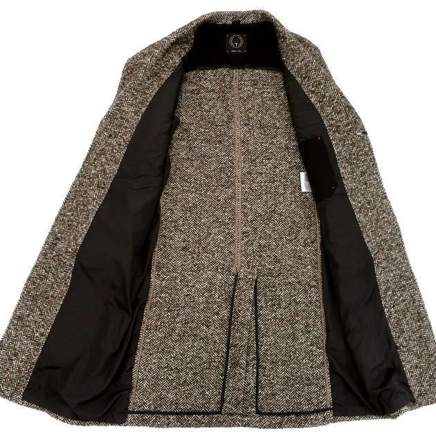 □T-JACKET ティージャケット イタリア製 LONG COAT MARRONE ウール混