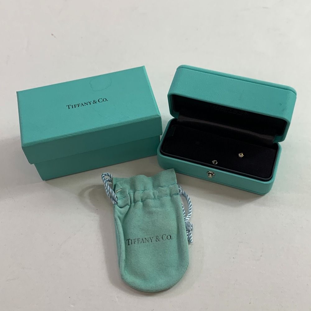 04 w 5419 ティファニー TIFFANY-Co. ソリティア ダイヤ ピアス Pt プラチナ スタッド 片耳 950