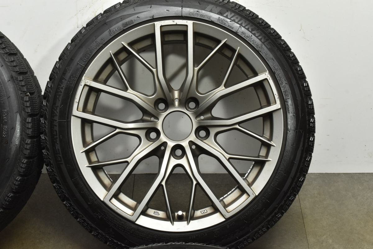  バリ溝 ユーロバーン MTX 17 in 8 J 34 PCD 120 ナンカン アイスアクティバ AW 1 225 45 R BMW E 87 1シリーズ 90 91 3シリーズ 17インチ タイヤ ホイールセット