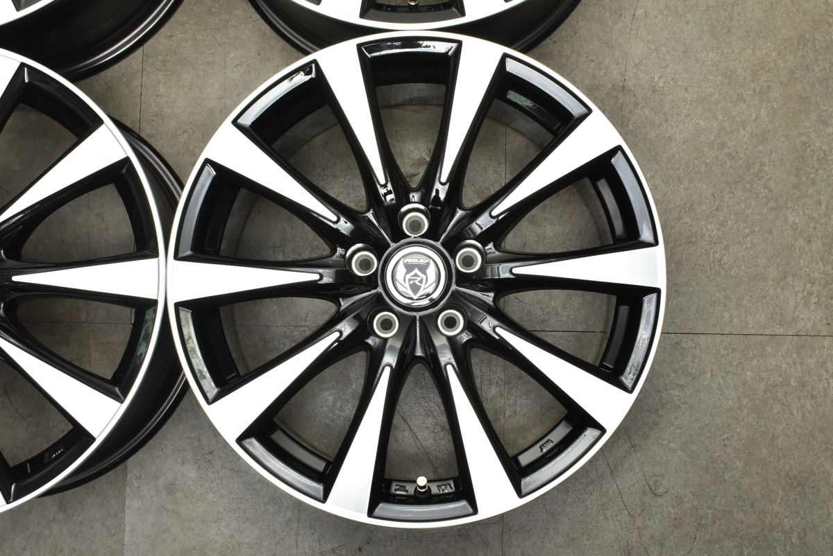  使用僅か Weds RIZLEY Di 18 in 7 5 J 38 PCD 114 3 4本 レクサスNX ハリアー カローラクロス ヤリスクロス C HR エクストレイル 18インチ ホイール
