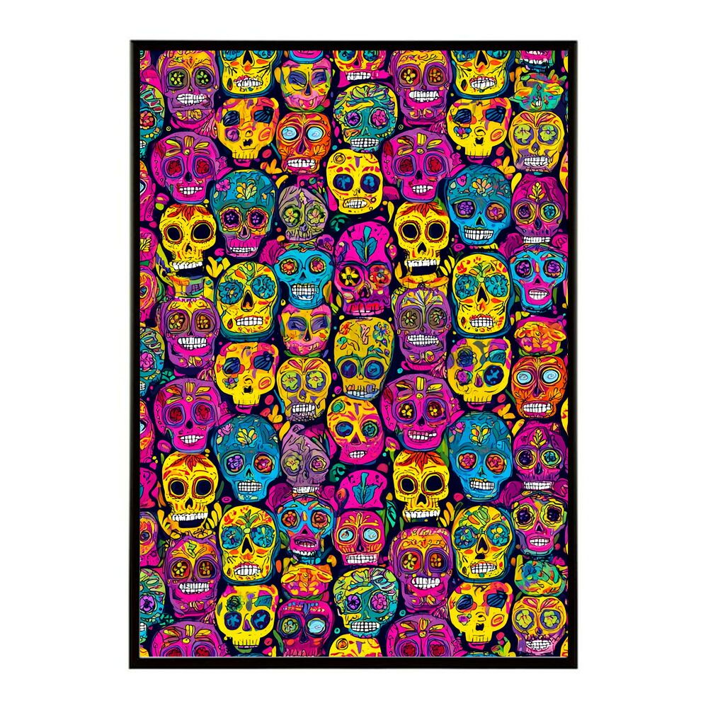 B1サイズ（約73x103cm）】【lm-poster-5166】【フレーム付き】ドクロ