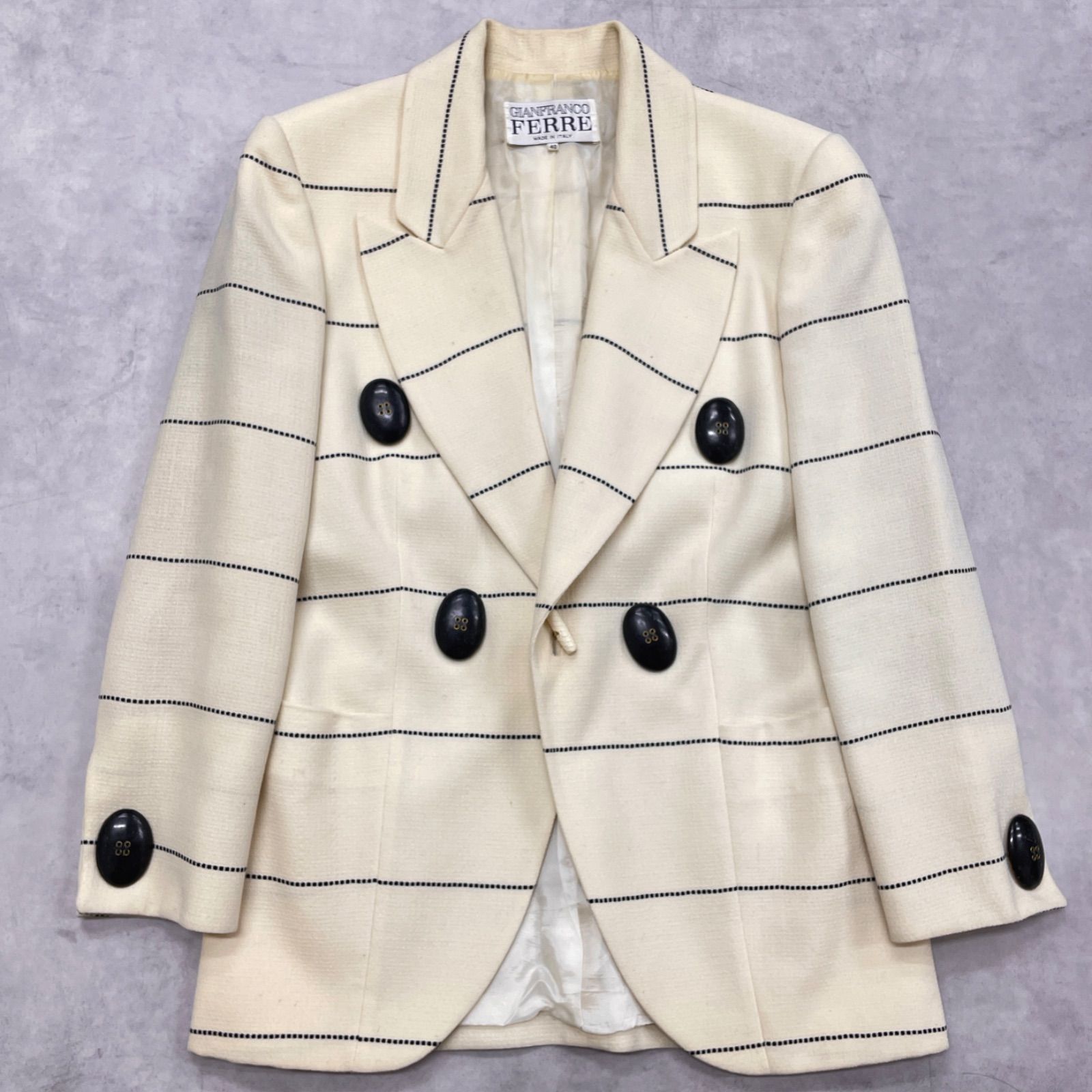 GIANFRANCO FERRE ジャンフランコフェレ ジャケット ボーダー柄