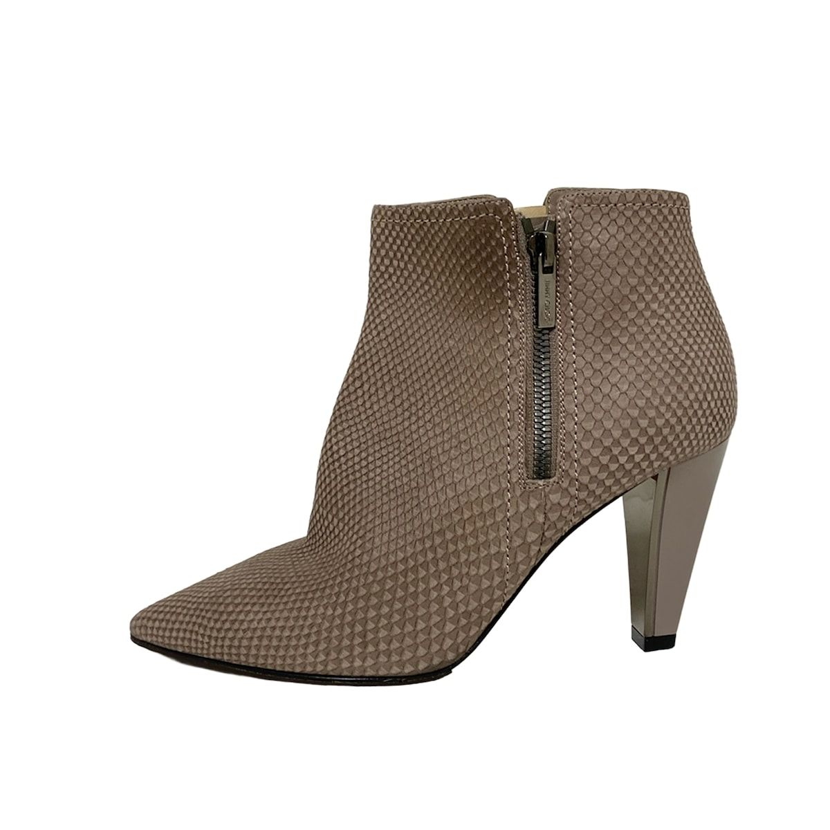 JIMMY CHOO ジミーチュウ ショートブーツ 36 レディース - ピンクベージュ 型押し加工 アウトソール張替済 レザー